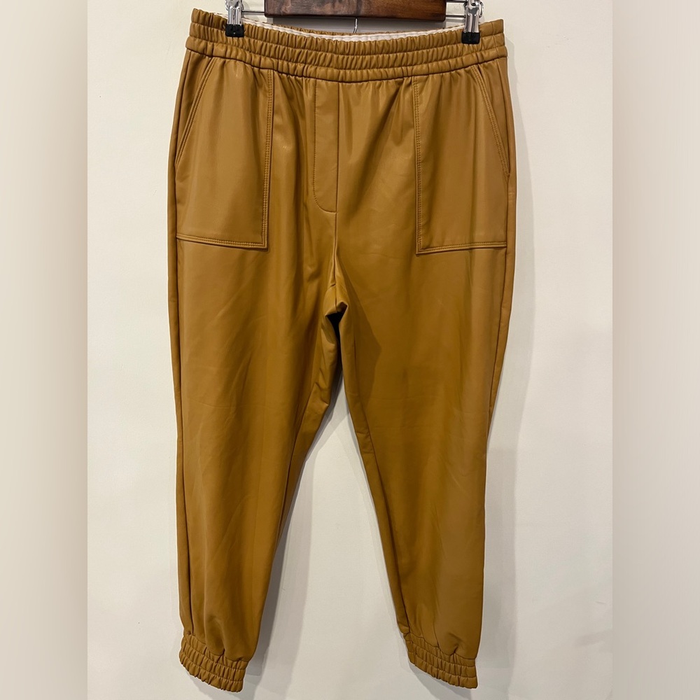 Express Womens Faux Leather Joggers Size M